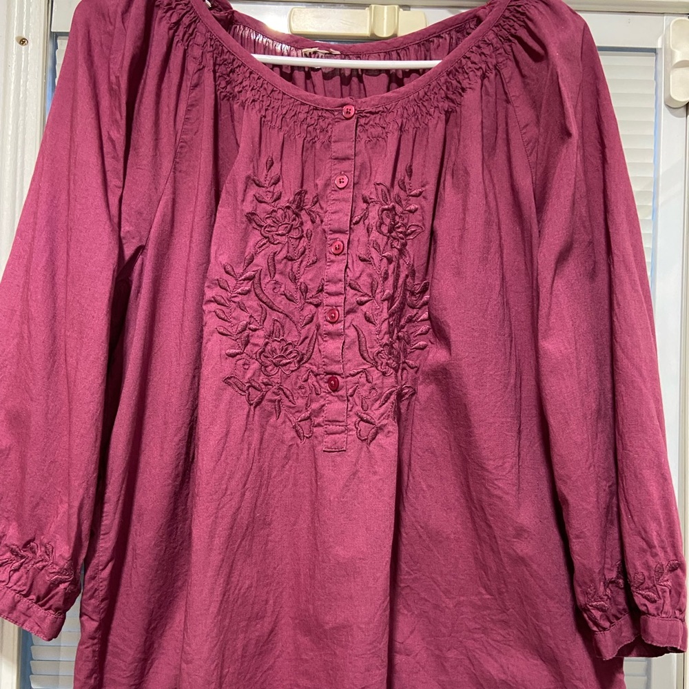 Maroon Dainty Top